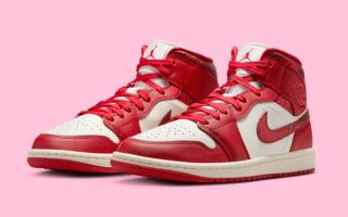 Cracked Leather Elevates the Women's Air Jordan 1 Mid "Team Red"
