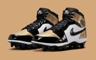 “Gold Toe” Style Hits the Gridiron Again with Air Jordan 1 Mid TD Cleat