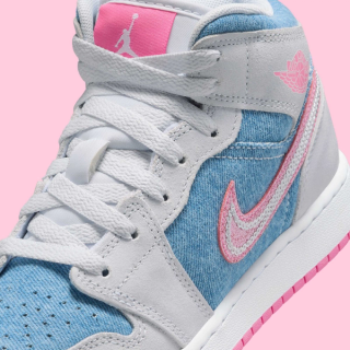 A "Denim Sequin" Makeover Comes to the Kids' Air Jordan 1 Mid