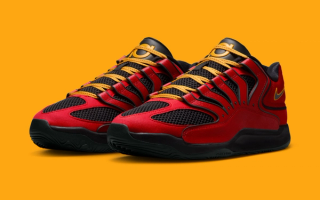 Available Now // Nike KD 18 "Air Bakin" (Fire Red)